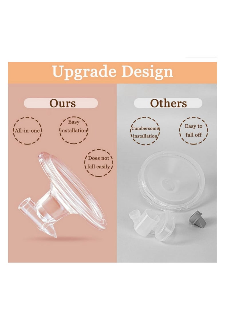 2-Pack 24mm Wearable Milk Collection Cups Hands-Free Breast Milk Collector for Zomee Spectra Medela & Most Electric Breast Pumps  BPA-Free Easy to Clean Accessories Leak-Proof & Portable Design for Nursing Moms - Image 4